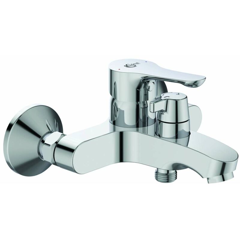 Ideal Standard Alpha - Mitigeur de baignoire avec inverseur en céramique, montage mural, chrome BC489AA