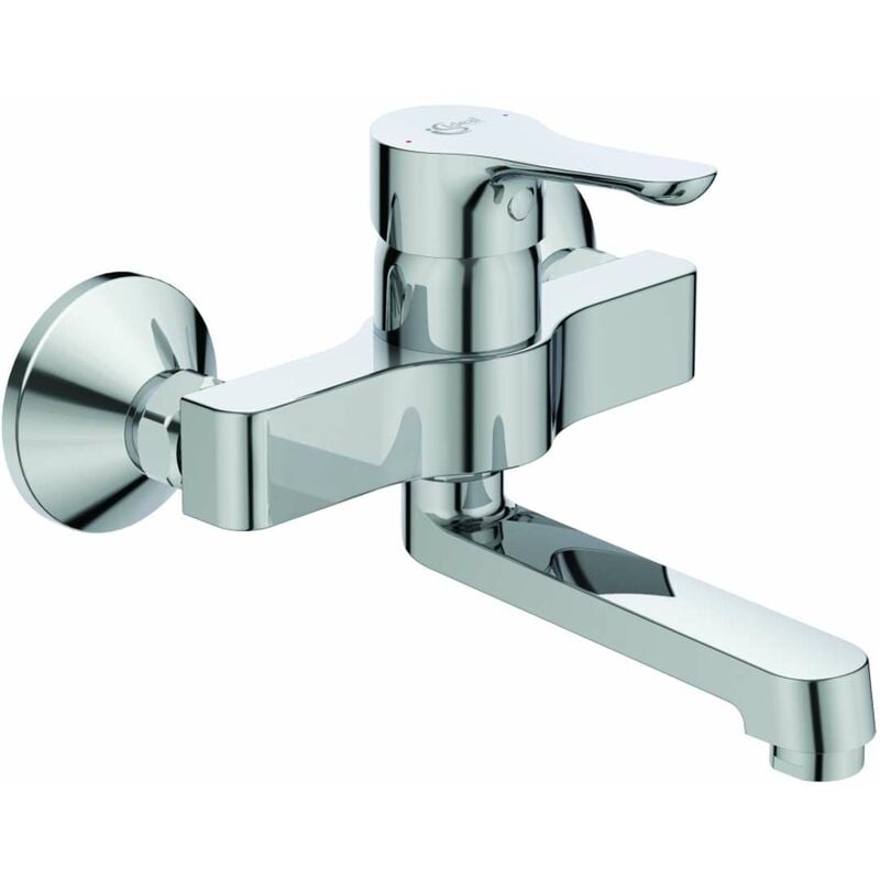 Ideal Standard - Alpha - Mitigeur de lavabo, montage mural, chrome BC649AA