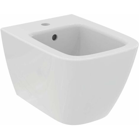 Ideal Standard – Bidet suspendu céramique sanitaire 355x480 mm avec trop-plein et trou pour robinetterie – T459301