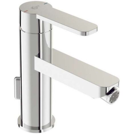 Ideal Standard Bidetarmatur GIO, m.Ablaufgarnitur, Ausladung 132mm, Chrom, B0620AA