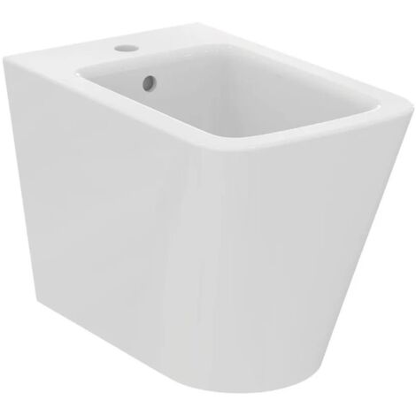 Ideal Standard Blend Cube bidet a terra, a filo parete, con troppopieno, colore bianco finitura lucido T368901