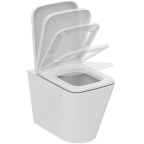 Ideal Standard Blend Cube vaso a terra AquaBlade universale, a filo parete, senza brida e senza sedile, colore bianco finitura lucido T368801