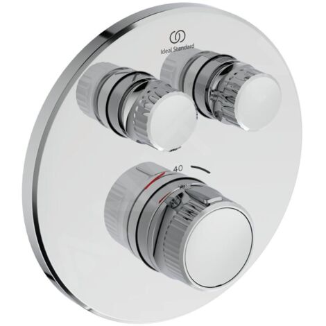 Ideal Standard Brausethermostat UP Ceratherm Navigo 2 Verbraucher Rund Chrom, A7296AA