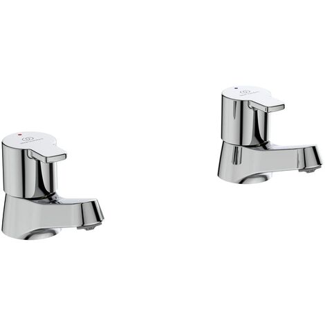Ideal Standard - Calista, Coppia di rubinetti per lavabi, Cromato