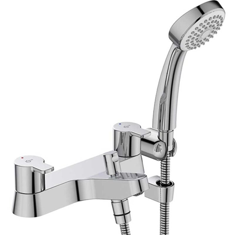 Calista Dual Control Bath Shower Mixer with Shower Set - Chrome - Ideal Standard