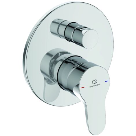 Ideal Standard - Cerabase, Miscelatore monocomando per vasca o doccia ad incasso, Due vie, Parti esterne, Cromato