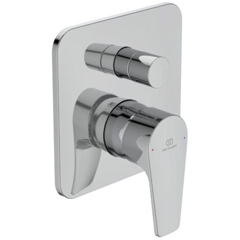 Ideal Standard - Cerafine D, Miscelatore monocomando per vasca o doccia ad incasso, Due vie, Parti esterne, Cromato