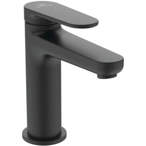 Ideal Standard Cerafine Nuovo - Grifo de lavabo ClickClack con caño, BlueStart, negro seda BD965XG