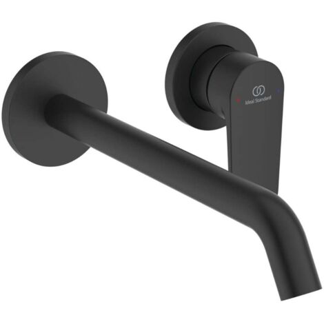 Ideal Standard Cerafine Nuovo - Grifo empotrado de lavabo, montaje de 2 orificios, negro seda BD911XG