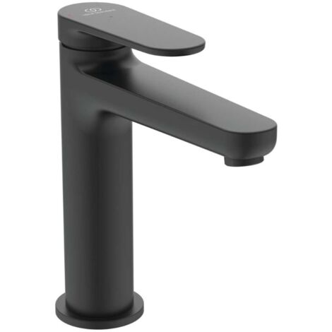 Ideal Standard Cerafine Nuovo - Miscelatore per lavabo, con sistema di scarico ClickClack, BlueStart, nero seta BD772XG