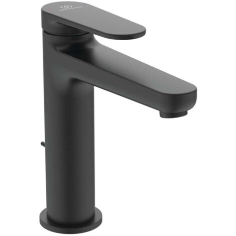Ideal Standard Cerafine Nuovo - Miscelatore per lavabo, con sistema di scarico, nero seta BD909XG