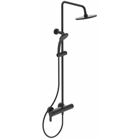 Ideal Standard Cerafine O - Duschset mit Armatur, 20 cm, 1 Strahl, schwarz BC750XG