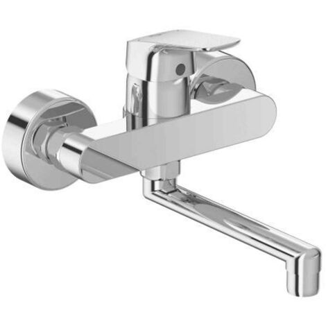 Ideal Standard CeraFlex - Grifo de cocina, con caño giratorio 160m, cromo B1717AA