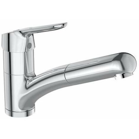 Ideal Standard CeraFlex - Mitigeur d’évier avec douchette extractible, BlueStart, chrome BC143AA