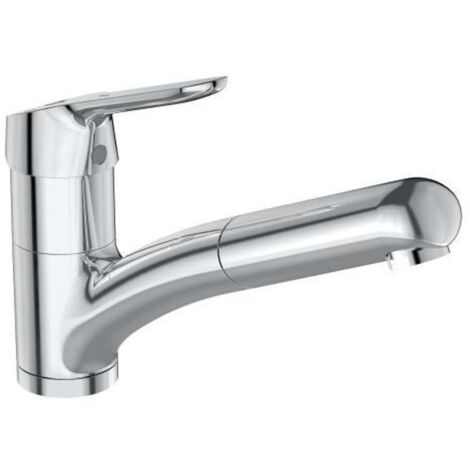 Ideal Standard CeraFlex - Spültischarmatur mit ausziehbarer Geschirrbrause, BlueStart, chrom BC143AA