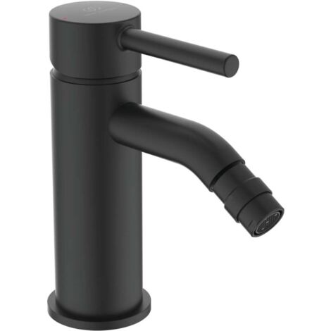 Ideal Standard CeraLine - Bidetarmatur mit Ablaufgarnitur, schwarz BC197XG