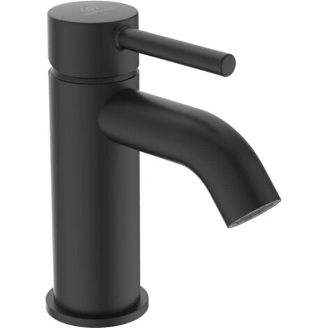 Ideal Standard CeraLine - Miscelatore per lavabo, con sistema di scarico, nero BC193XG