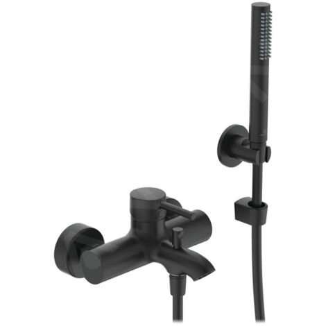 Ideal Standard CeraLine - Mitigeur de baignoire avec accessoires, noir BC270XG