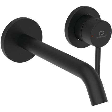 Ideal Standard Ceraline Nuovo - Miscelatore ad incasso per lavabo, montaggio a 2 fori, nero seta BD764XG