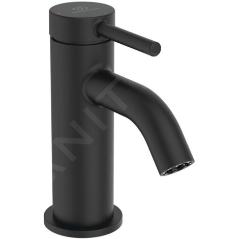 Ideal Standard Ceraline Nuovo - Mitigeur de lavabo avec bonde ClickClack, BlueStart, noir soyeux BD958XG