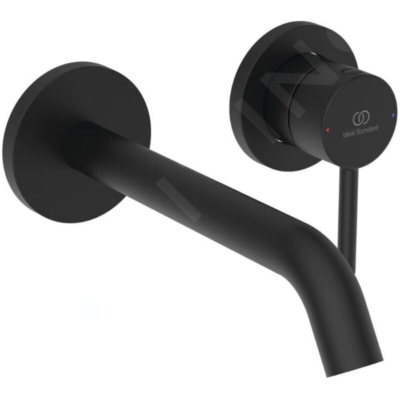 Ideal Standard - Ceraline Nuovo - Mitigeur de lavabo encastré, 2 trous, noir soyeux BD764XG