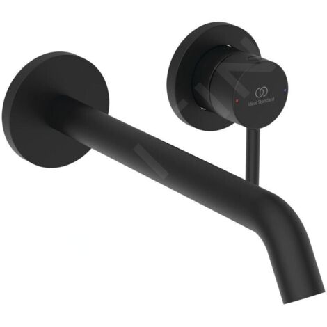 Ideal Standard Ceraline Nuovo - Mitigeur de lavabo encastré, 2 trous, noir soyeux BD848XG