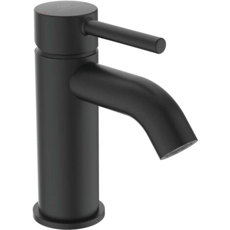 Ideal Standard CeraLine - Waschtischarmatur mit Ablaufgarnitur, schwarz BC193XG
