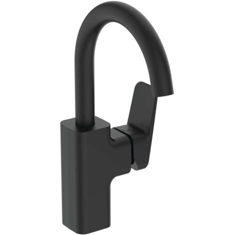 Ideal Standard CeraPlan - Mitigeur de lavabo avec bec tube pivotant, noir BD234XG