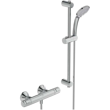 Ideal Standard CeraTherm - Conjunto de ducha T25 con termostato, 3 chorros, cromo A7203AA