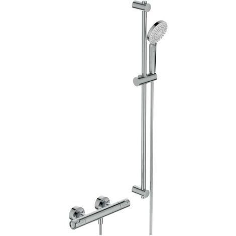 Ideal Standard CeraTherm - Conjunto de ducha T50 con termostato, 3 chorros, cromo A7218AA