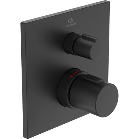 Ideal Standard CeraTherm - Miscelatore doccia termostatico ad incasso, nero A6956XG