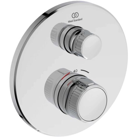 Ideal Standard - Ceratherm, Miscelatore termostato doccia ad incasso tondo, Con tecnologia Navigo®, Una via, Cromato