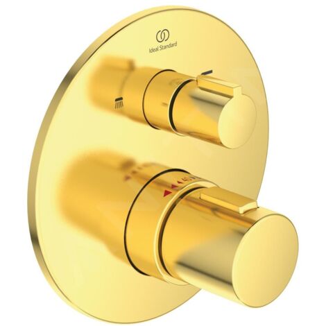 Ideal Standard CeraTherm - Mitigeur de baignoire thermostatique encastré, Brushed Gold A5814A2