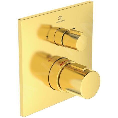 Ideal Standard CeraTherm - Mitigeur de baignoire thermostatique encastré, Brushed Gold A7522A2