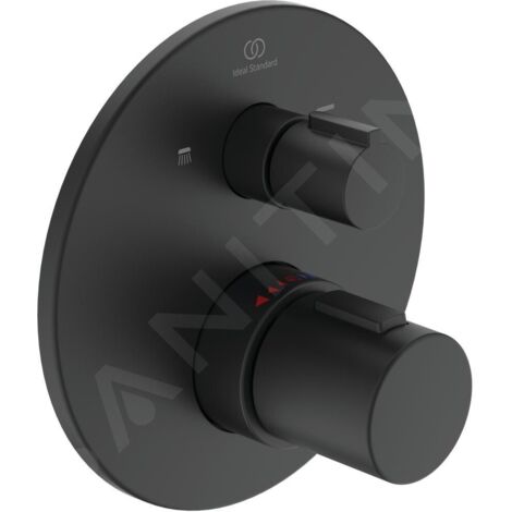 Ideal Standard CeraTherm - Mitigeur de bain thermostatique encastré, noir A5814XG