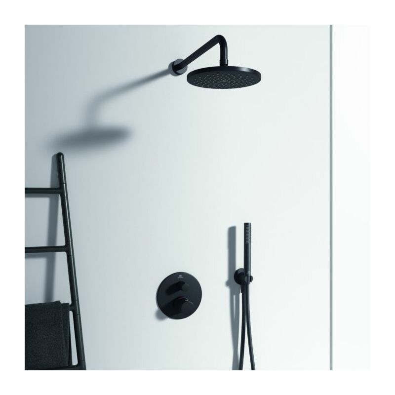 Ideal Standard - Ceratherm Thermostat simple T100 A5813XG encastré, kit 2, noir soie