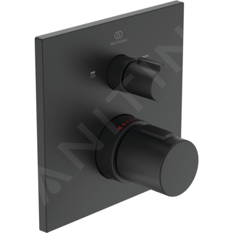 Ideal Standard CeraTherm - Mitigeur thermostatique encastré C100 pour 2 sorties , noir A7523XG