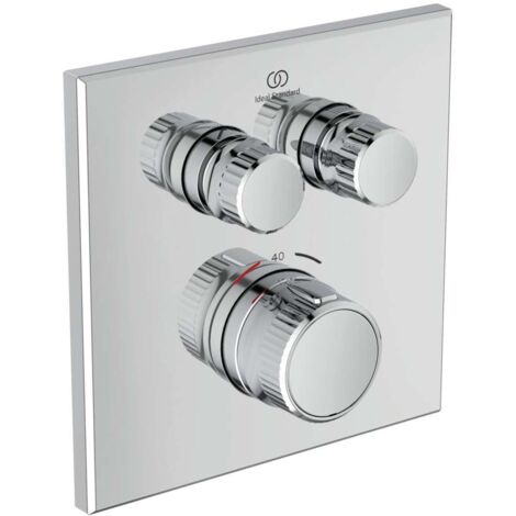 Ideal Standard CeraTherm Navigo - Grifo termostático empotrado para ducha para 2 dispositivos, cromo A7302AA