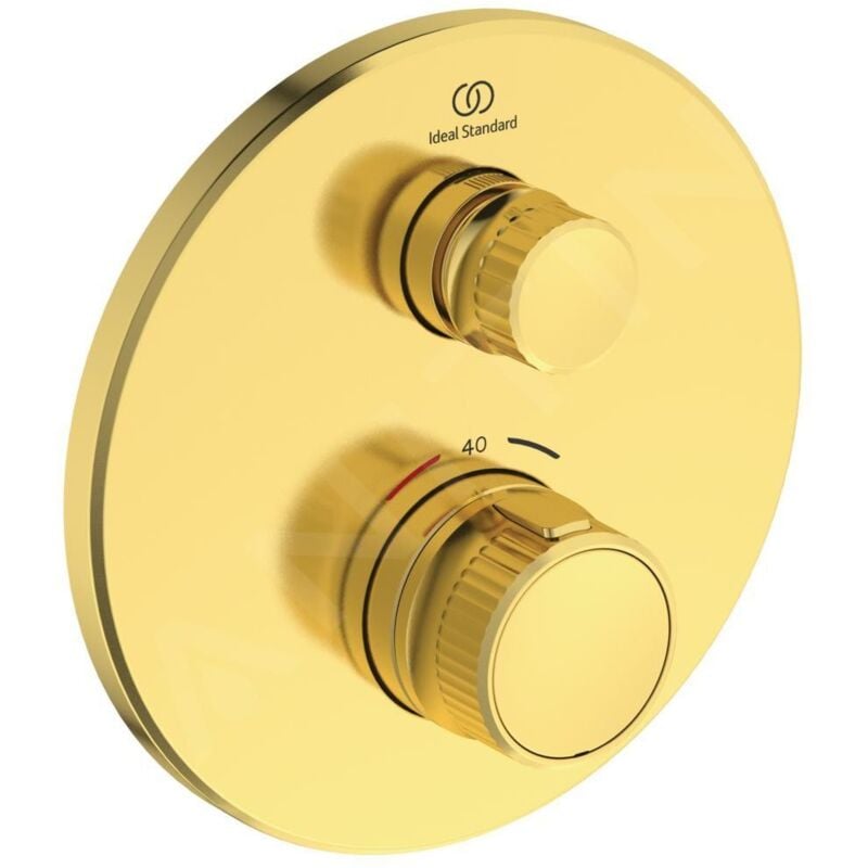 Ideal Standard - CeraTherm Navigo - Mitigeur de douche thermostatique encastré, Brushed Gold A7295A2
