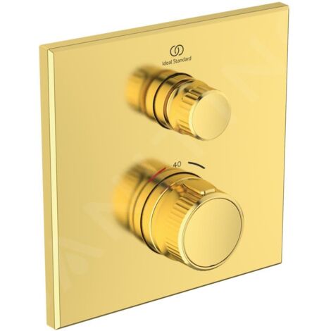 Ideal Standard CeraTherm Navigo - Mitigeur de douche thermostatique encastré, Brushed Gold A7301A2