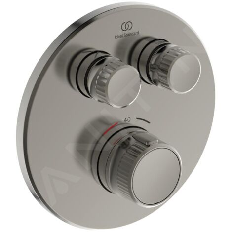 Ideal Standard CeraTherm Navigo - Mitigeur de douche thermostatique encastré pour 2 sorties, Silver Storm A7296GN