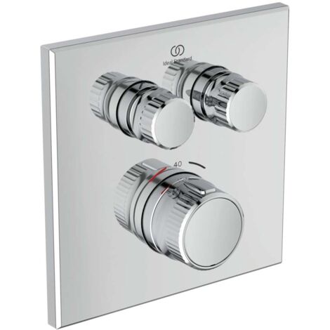 Ideal Standard CeraTherm Navigo - Thermostatische-Duscharmatur, Unterputz, für 2 Geräte, verchromt A7302AA