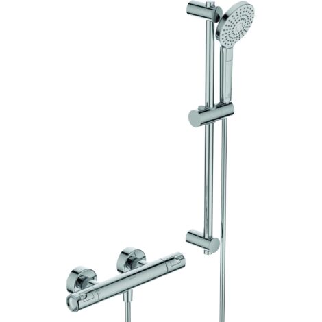 Ideal Standard CeraTherm - Set doccia T50 con termostato, 3 getti, cromo A7217AA