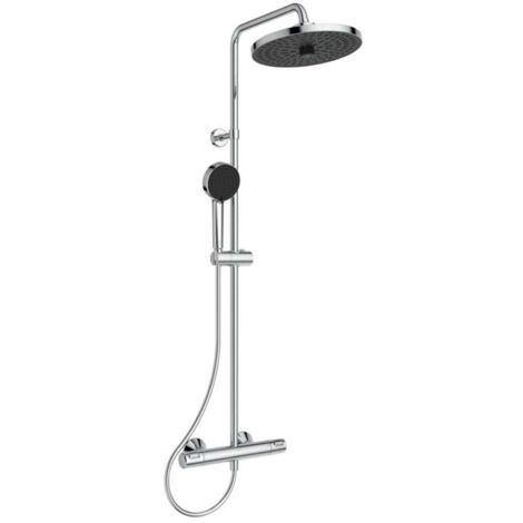 Ideal Standard CeraTherm - Set doccia termostatico, diametro 26 cm, 2 getti, cromo A7210AA
