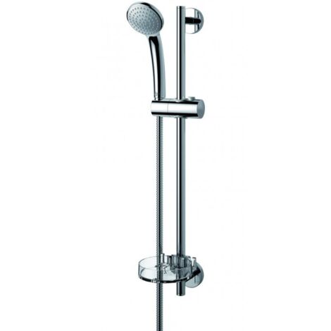 Ideal Standard – Colonne de douche 600mm avec douchette 1 jet Ø80mm – Finition chromée – Système anti-calcaire – B9501AA