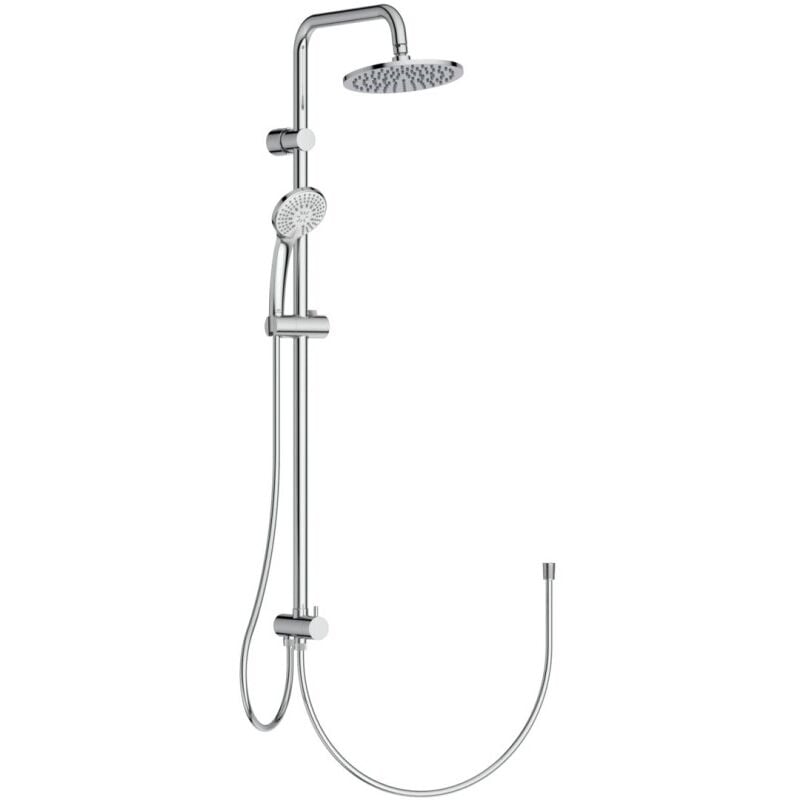 Ideal Standard - Colonne de douche ou bain douche sans mitigeur Idealrain chrome + microfibre