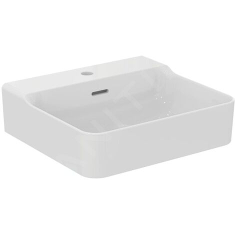 Ideal Standard Conca Ceram - Lavabo 500x450 mm, avec trop-plein, trou pour robinet, blanc T369001