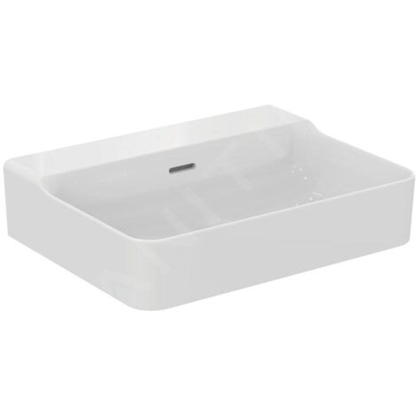 Ideal Standard Conca Ceram - Lavabo 600x450 mm, avec trop-plein, sans trou pour robinet, blanc T378901