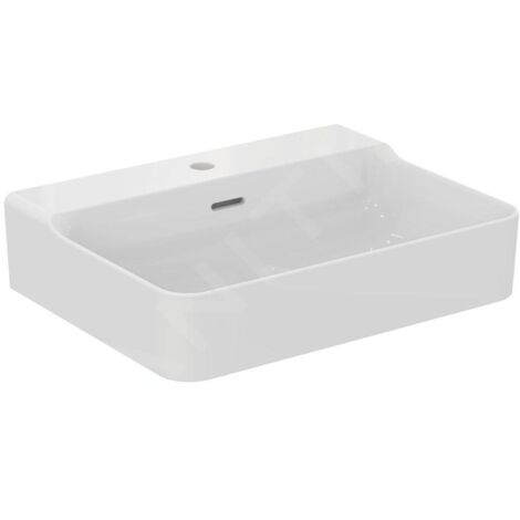 Ideal Standard Conca Ceram - Lavabo 600x450 mm, avec trop-plein, trou pour robinet, blanc T369101