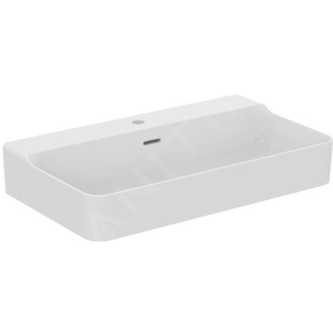 Ideal Standard Conca Ceram - Lavabo 800x450 mm, avec trop-plein, trou pour robinet, blanc T369201